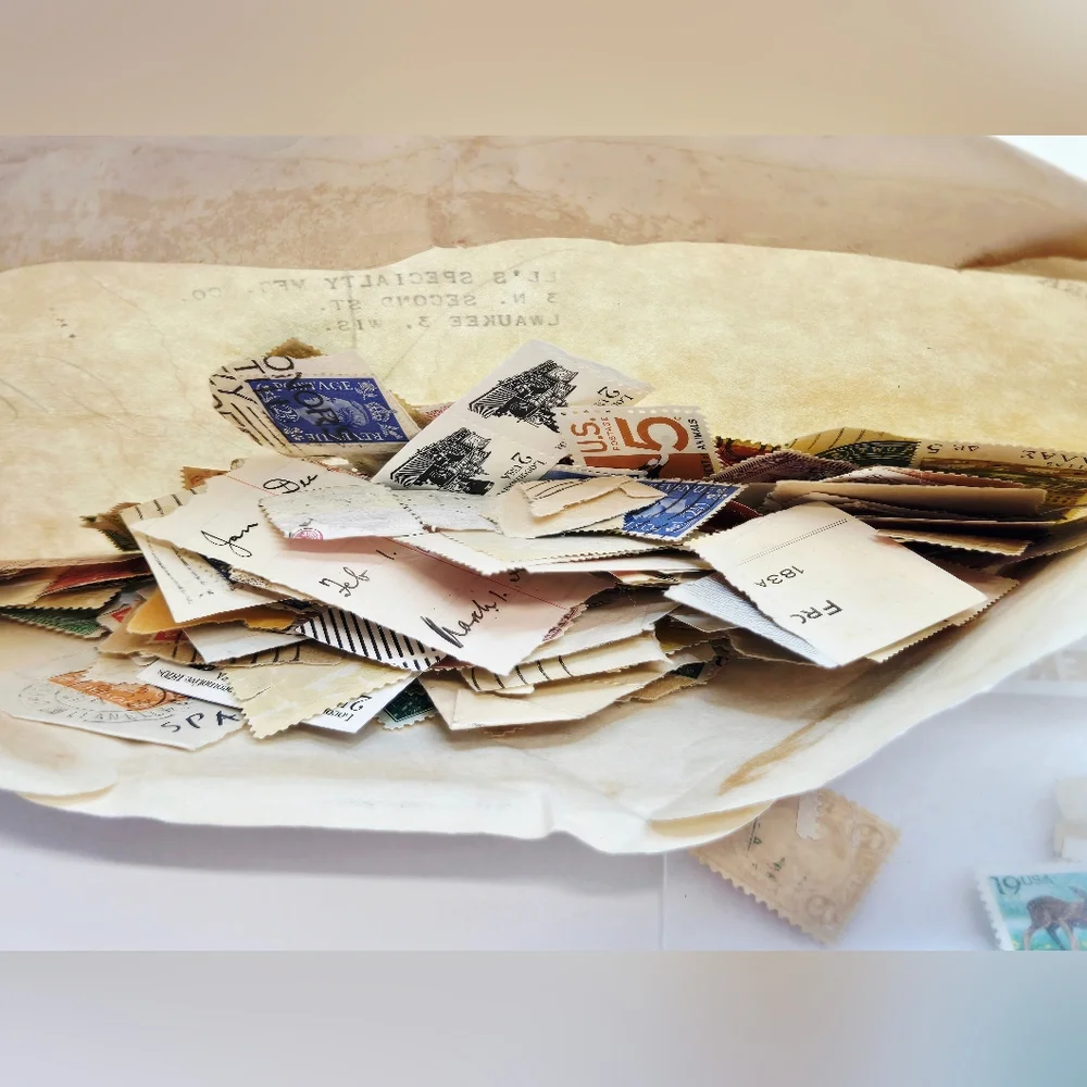HUGE Lot Of Vintage Stamps‎ Mid Century Both Used And Unused
